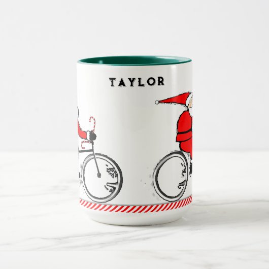 Cycling Christmas Holiday Mok (Midden)