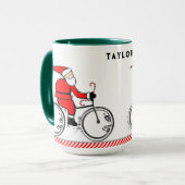 Cycling Christmas Holiday Mok (Voorkant links)