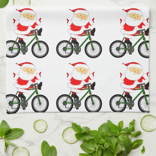 Cycling Christmas Theedoek (Gevouwen)