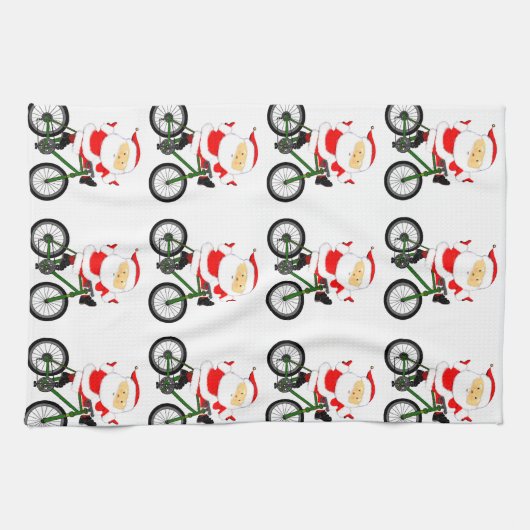 Cycling Christmas Theedoek (Horizontaal)