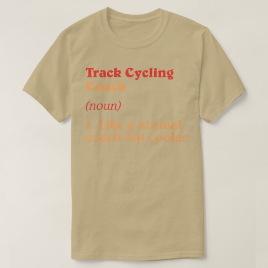 Cycling Coach-definitie Funny Bicycle Racin volgen T-shirt (Design voorkant)