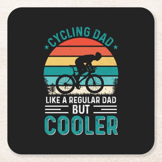 Cycling Dad Kartonnen Onderzetters (Voorkant)