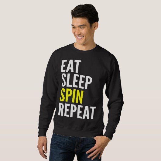 Cycling   Eat Sleep Spin Repeat Trui (Voorkant volledig)