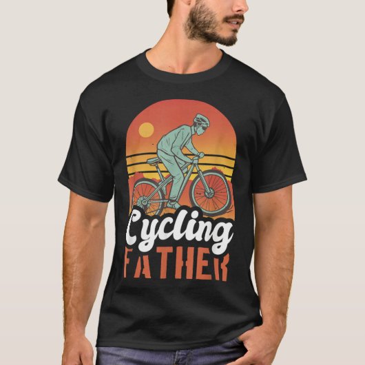 Cycling Father With A Bike For Father's Day T-shirt (Voorkant)