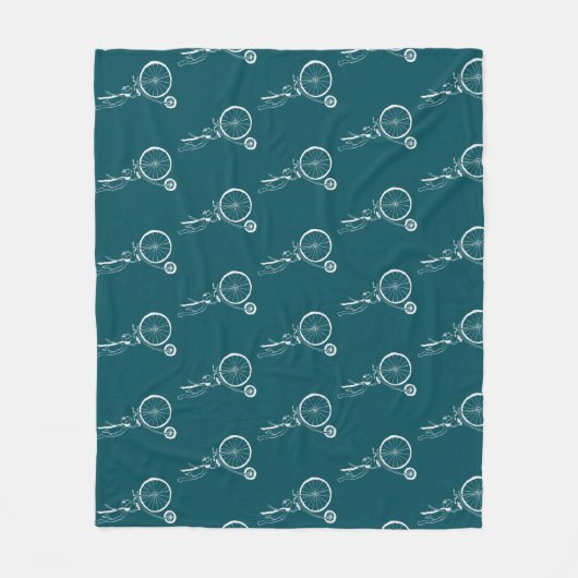 Cycling Frog Fleece Deken (Voorkant)