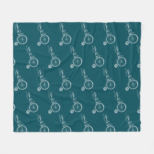 Cycling Frog Fleece Deken (Voorkant (Horizontaal))