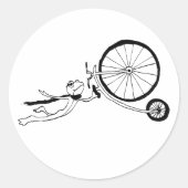 Cycling Frog Ronde Sticker (Voorkant)