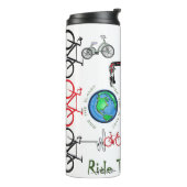 Cycling-geïnspireerde Tumbler Thermosbeker (Gedraaid links)