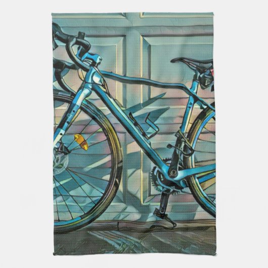 Cycling gifts for dad theedoek (Verticaal)