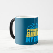 Cycling I'd Rather Be Riding My Bike Magische Mok (Voorkant links)
