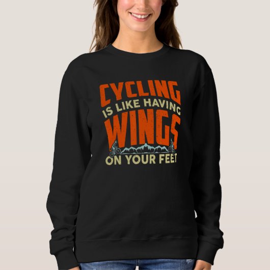 Cycling Is Like Having Wings On Your Feet Cycling Trui (Voorkant)