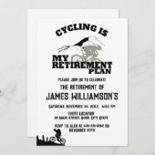 Cycling is my retirement plan retired party kaart (Voorkant / Achterkant)