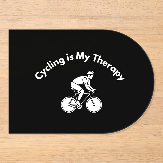 Cycling is My Therapy Acryl Uitnodigingen (Voorkant)