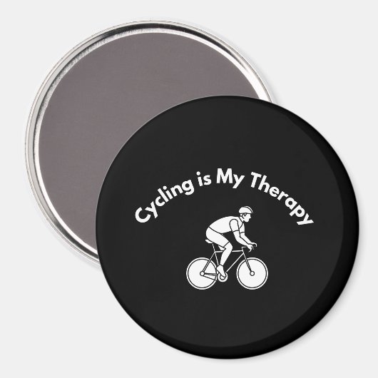 Cycling is My Therapy Magneet (Voorkant / Achterkant)
