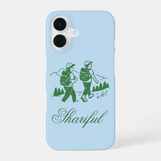 Cycling Kamp Leven Ijsblauw iPhone 16 Hoesje (Achterkant)