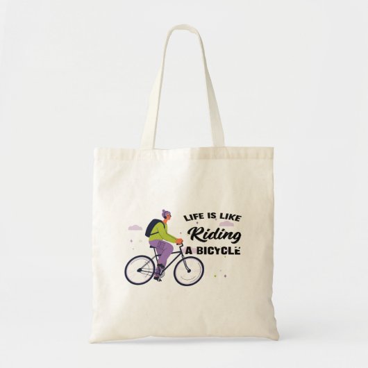 Cycling Life Grafisch ontwerp Tote Bag (Voorkant)