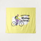 Cycling Life Grafisch ontwerp Wandkleed (Voorkant (horizontaal))
