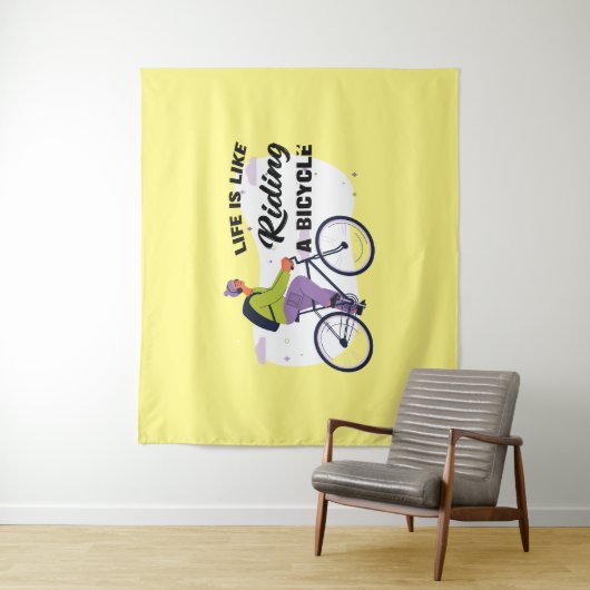 Cycling Life Grafisch ontwerp Wandkleed (In situ)