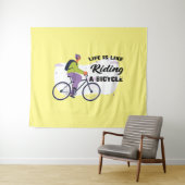 Cycling Life Grafisch ontwerp Wandkleed (In Situ (horizontaal))