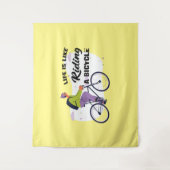 Cycling Life Grafisch ontwerp Wandkleed (Voorkant)