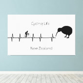 Cycling Life, Nieuw-Zeeland aanpasbaar Canvas Afdruk (Insitu (Houten vloer))