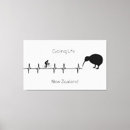 Cycling Life, Nieuw-Zeeland aanpasbaar Canvas Afdruk