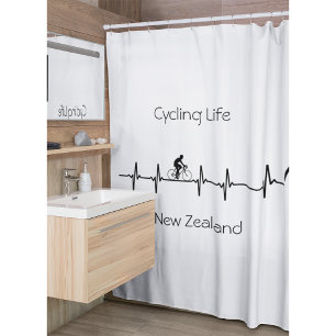 Cycling Life, Nieuw-Zeeland aanpasbaar Douchegordijn