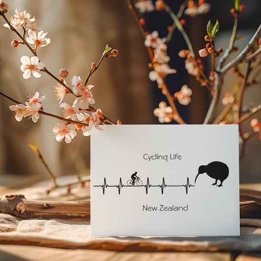 Cycling Life, Nieuw-Zeeland aanpasbaar Feestdagenkaart