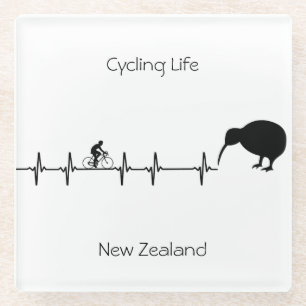 Cycling Life, Nieuw-Zeeland aanpasbaar Glazen Onderzetter