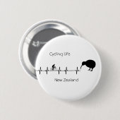 Cycling Life, Nieuw-Zeeland aanpasbaar Ronde Button 5,7 Cm (Voorkant /achterkant)