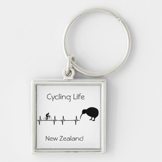 Cycling Life, Nieuw-Zeeland aanpasbaar Sleutelhanger (Voorkant)