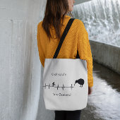 Cycling Life, Nieuw-Zeeland aanpasbaar Tote Bag