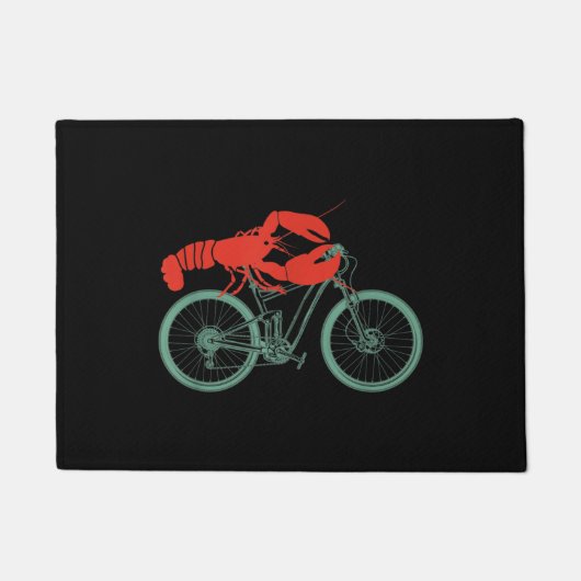 Cycling Lobster MTB Cycologist Funny Cyclist Deurmat (Voorkant)