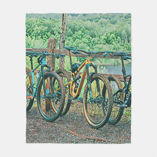 Cycling Lover Gift Fleece Deken (Voorkant)