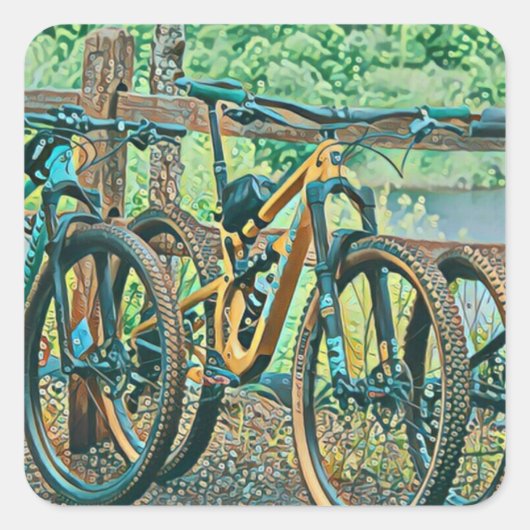 Cycling Lover Gift Vierkante Sticker (Voorkant)