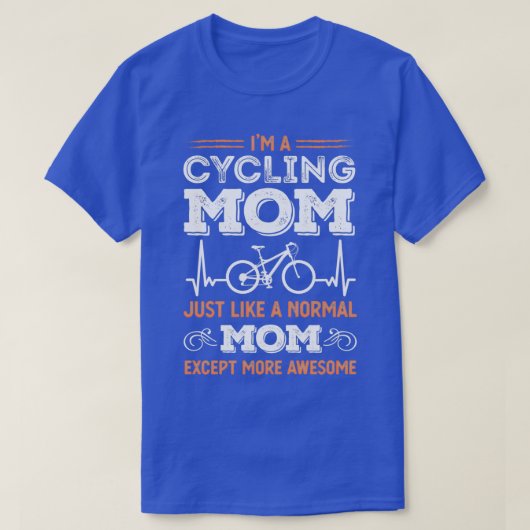 Cycling mam Funny Bicycle Heartbeat Gift T-shirt (Design voorkant)
