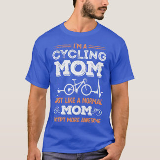 Cycling mam Funny Bicycle Heartbeat Gift T-shirt