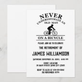 Cycling retired retirement party kaart (Voorkant / Achterkant)