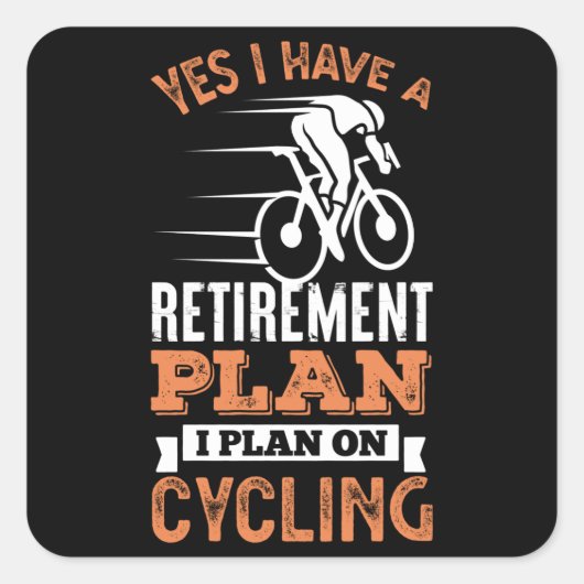 Cycling Retirement Gift voor Husband Vierkante Sticker (Voorkant)