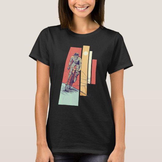 Cycling Retro Vintage Cyclist T-shirt (Voorkant)