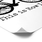 Cycling Road Bike Bicycle Funny Cyclist  Poster (Hoek)