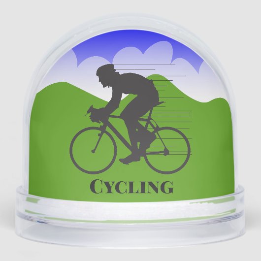 Cycling Sport Design Snow Globe Sneeuwbol (Voorkant)