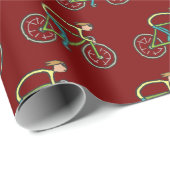 Cycling Stickman Cadeaupapier (Rol Hoek)