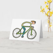 Cycling Stickman Kaart (Gele Bloem)