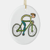 Cycling Stickman Keramisch Ornament (Rechts)