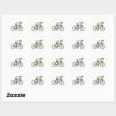 Cycling Stickman Ronde Sticker (Vel)