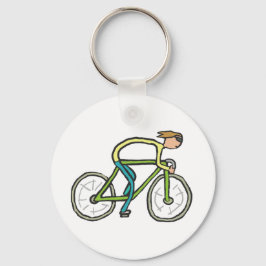 Cycling Stickman Sleutelhanger