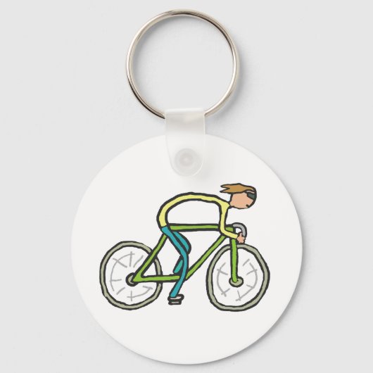Cycling Stickman Sleutelhanger (Voorkant)
