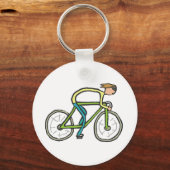 Cycling Stickman Sleutelhanger (Achterkant)