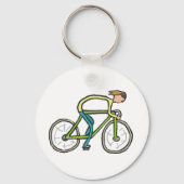 Cycling Stickman Sleutelhanger (Achterkant)